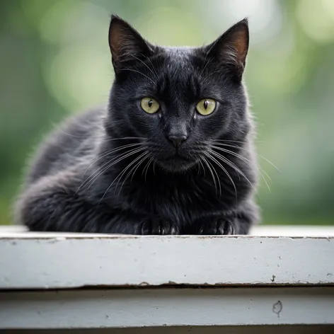 black cat with white