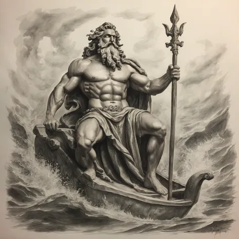 poseidon drawing