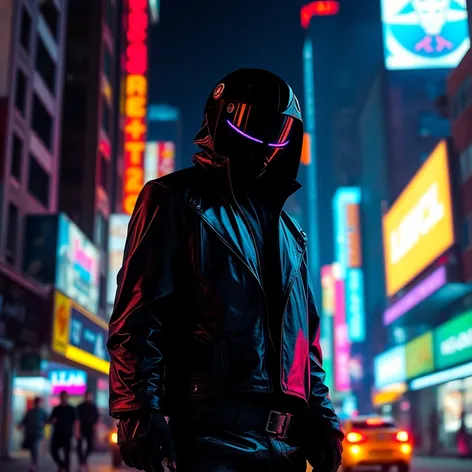 cyberpunk black suit