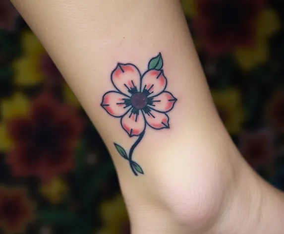 tattoo flower on leg