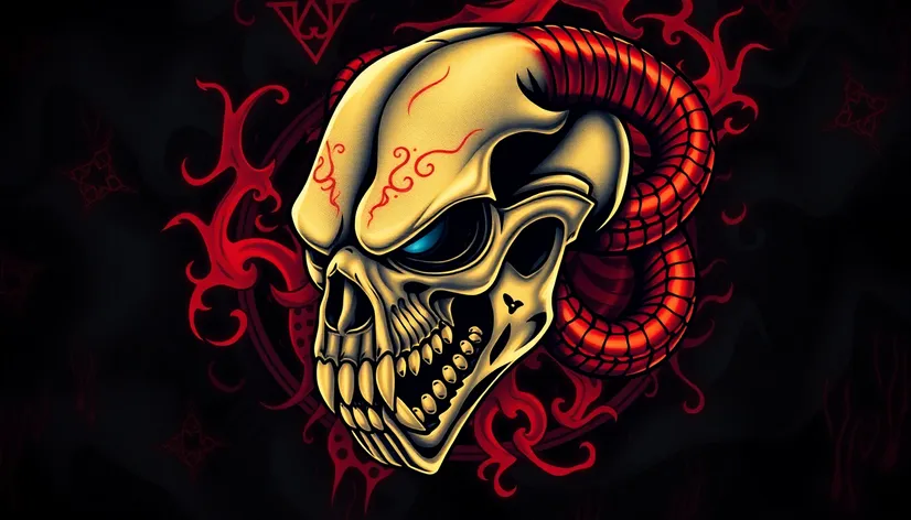 serpent skull tattoo