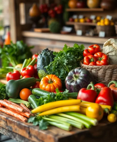 table of vegetable