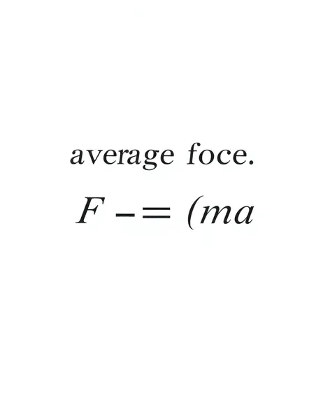 average force formula