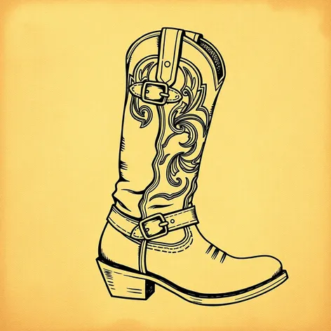 cowboy boot outline