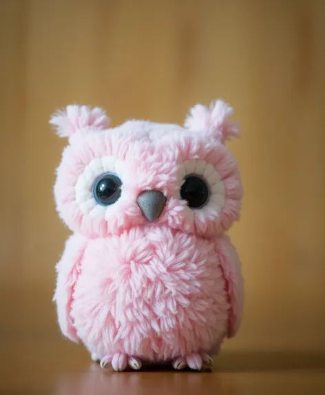 pink stuffed owl