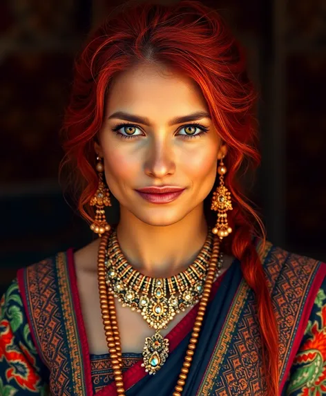 red haired indian