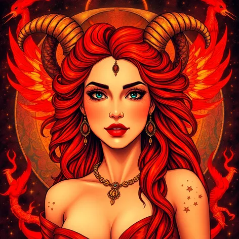 goddess aries woman art