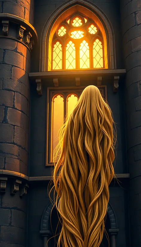 rapunzel in tower with