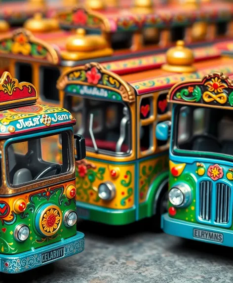 small buses with decoration