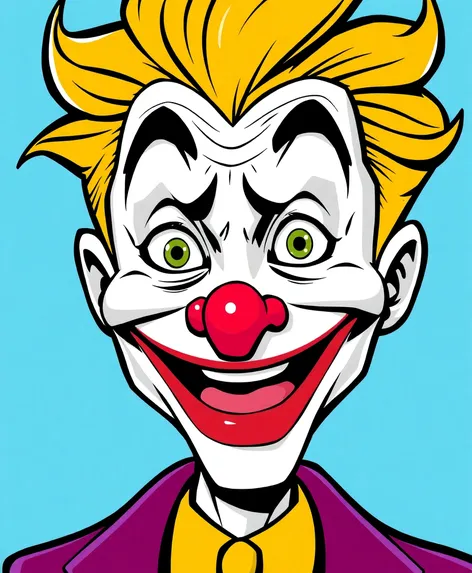 cartoon joker face