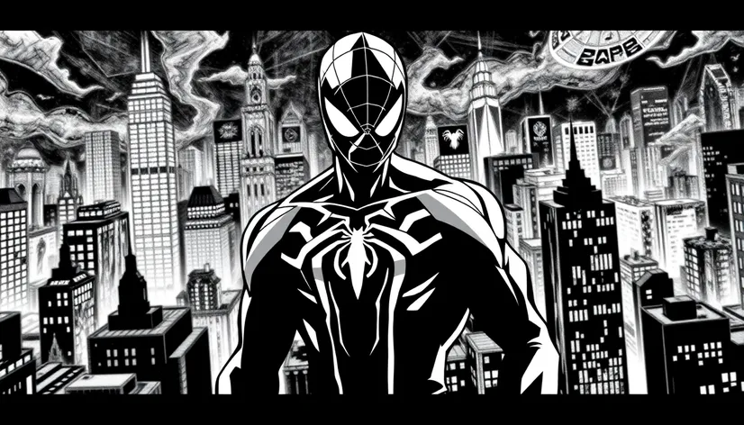 spiderman images black and