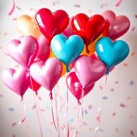 cartoon heart ballons