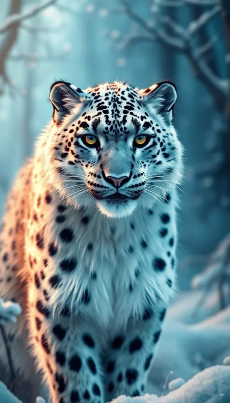 fluffy snow leopard