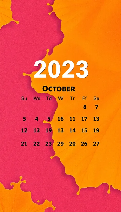 calendario octubre 2023