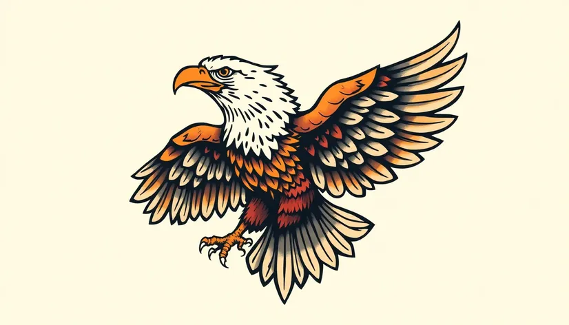 american traditional tattoo eagle