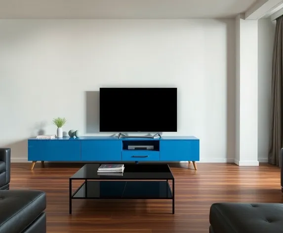 blue tv stand