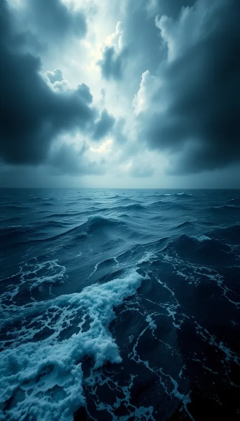 stormy seas with clouds