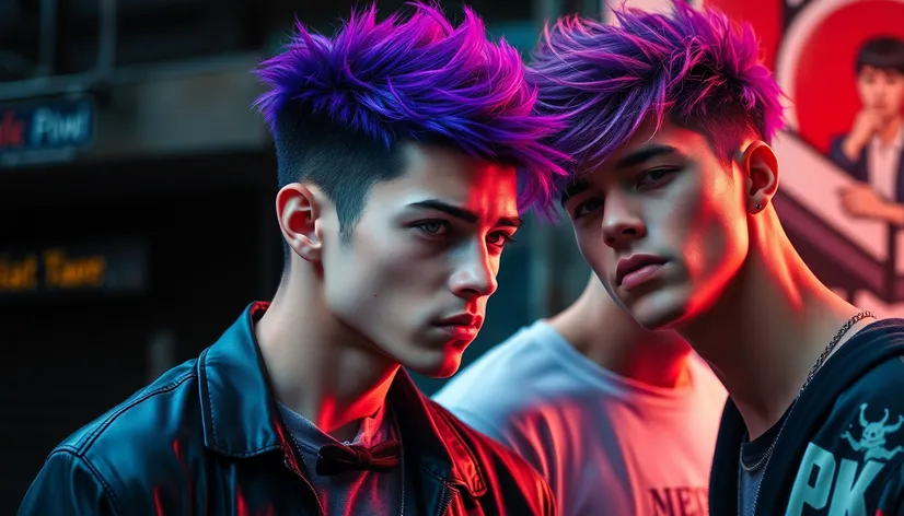 guys with purple highlights