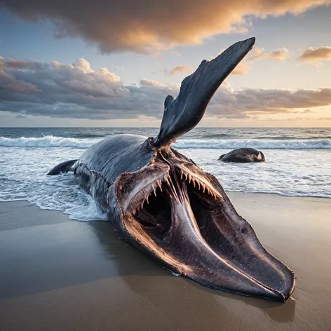 A whale carcass with