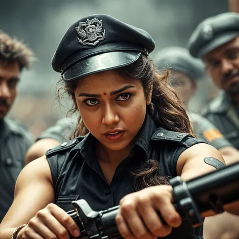 Nayanthara in cop dress,