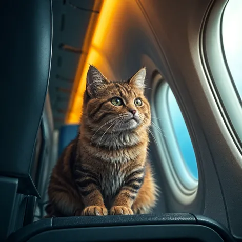 Cat on airplane