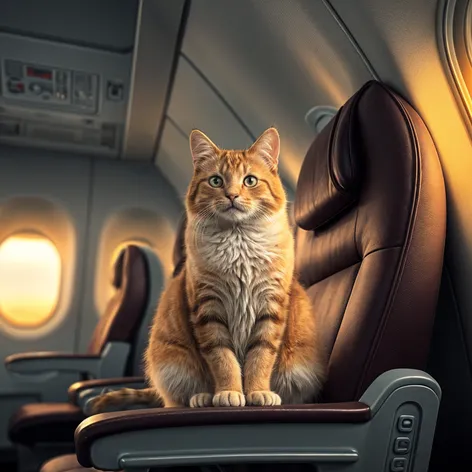 Cat on airplane