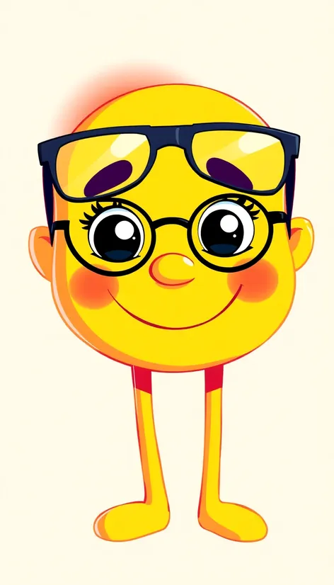 glasses cartoon character