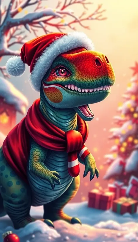 christmas dinosaur