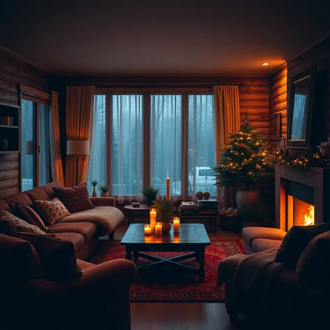 night time living room