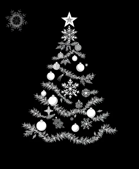 black and white christmas