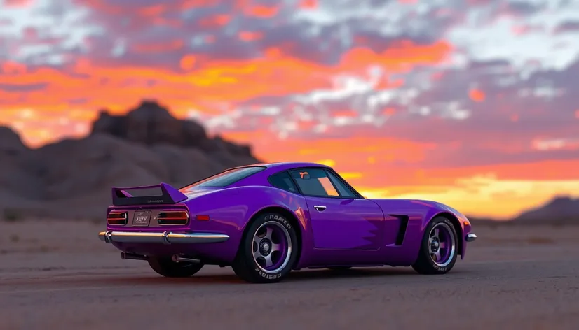 purple car from cars