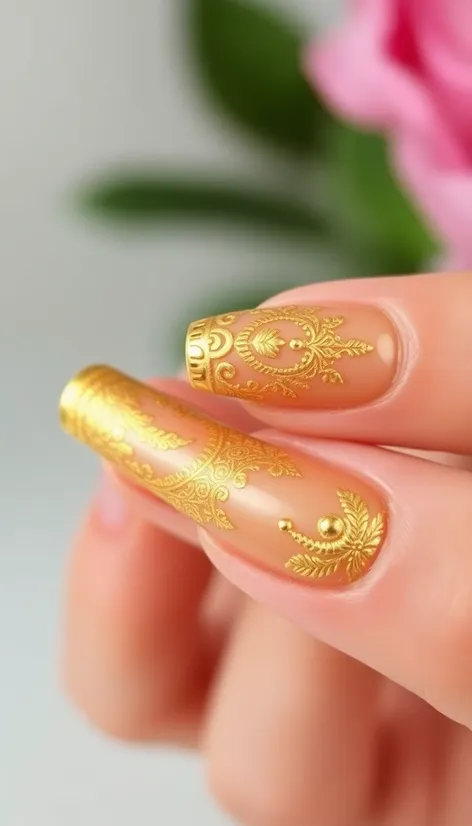 elegant gold nail designs