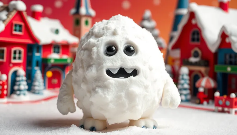 marshmallow snow monster toy