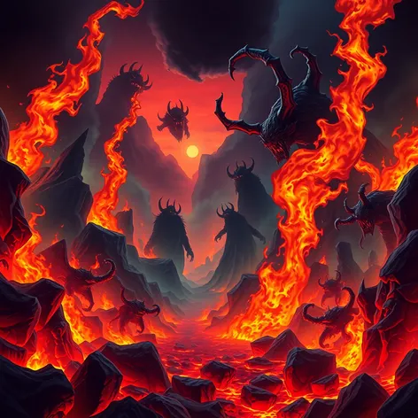 free animated hellscape background