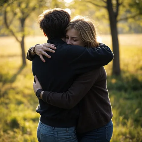 These two people hugging