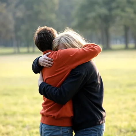 These two people hugging