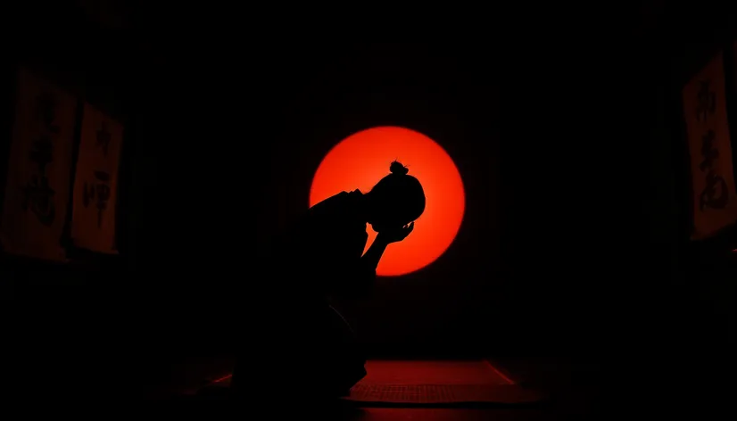 bowing silhouette