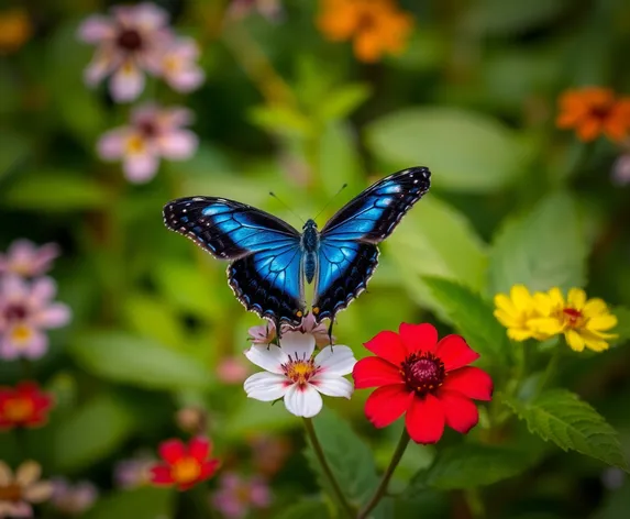 black and blue butterfly