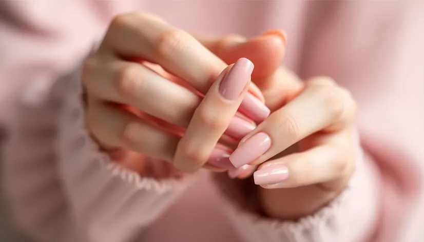 pink nude nails