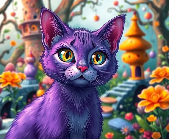 purple cat alice in