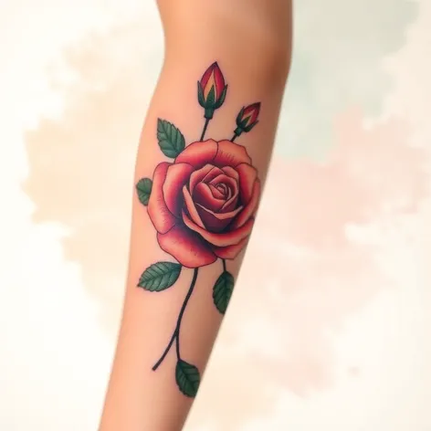 rose sleeve tattoo