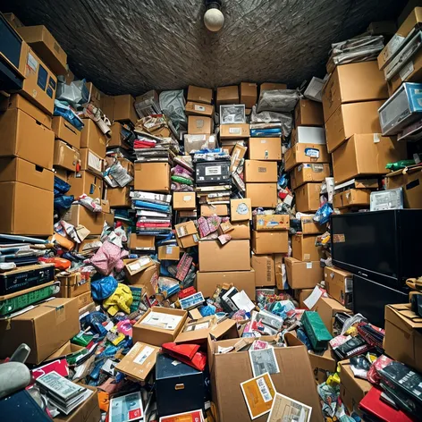 Hoarders, family room packed