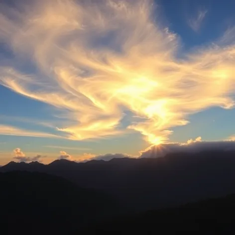 wispy clouds