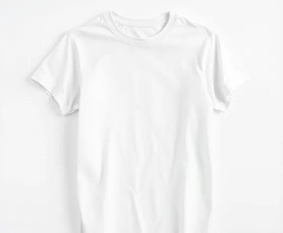 white tshirt sample model