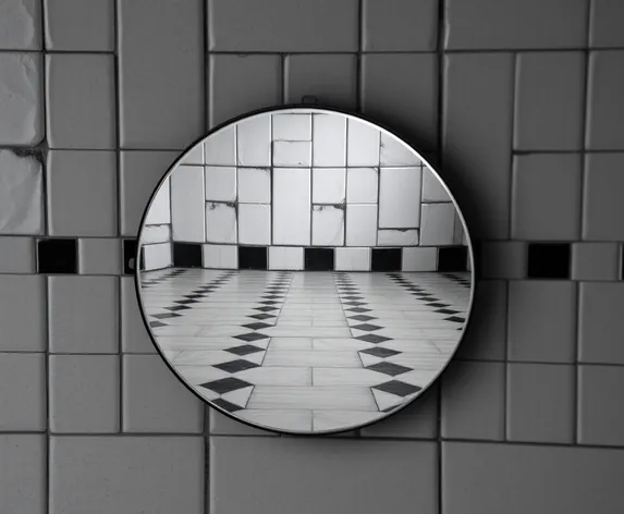 mirror on tiles