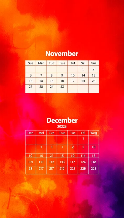 november and december 2023