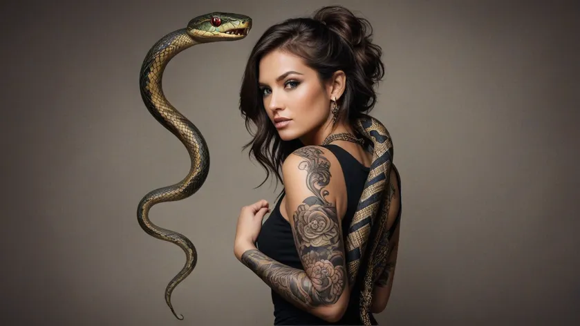 snake wrapped around arm