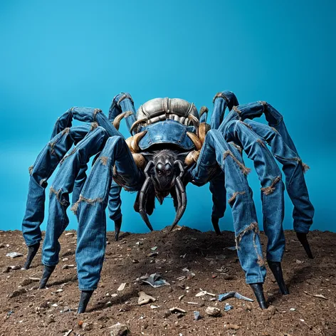 Spider made of trash,