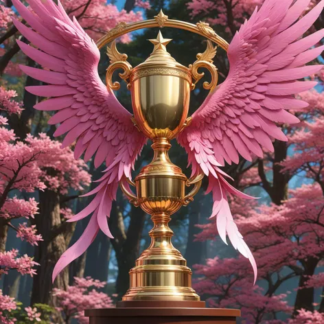 big pink detailed trophy