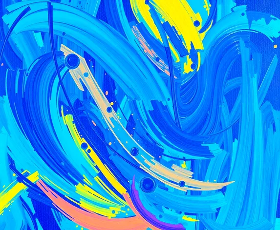 abstract painting wallpaper blue